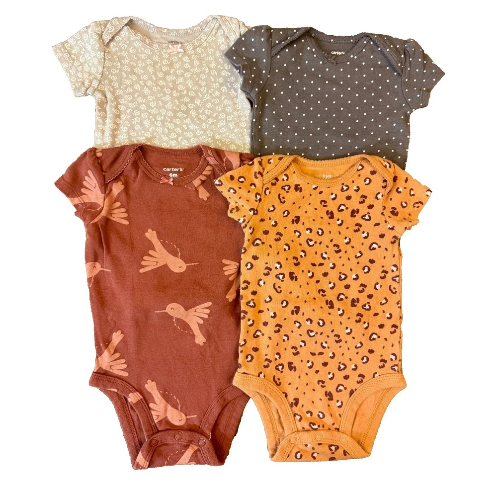 Carters Baby Girl 6 Months Clothes Rompers Shirts Bodysuits Outfits Summer Lot